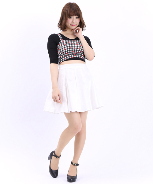 WEGO(ウィゴー)の「WEGO/コットン切替フレアスカート(スカート・レディース・オフホワイト/グリーン/ネイビー/イエロー・FREE)」の16枚目の写真