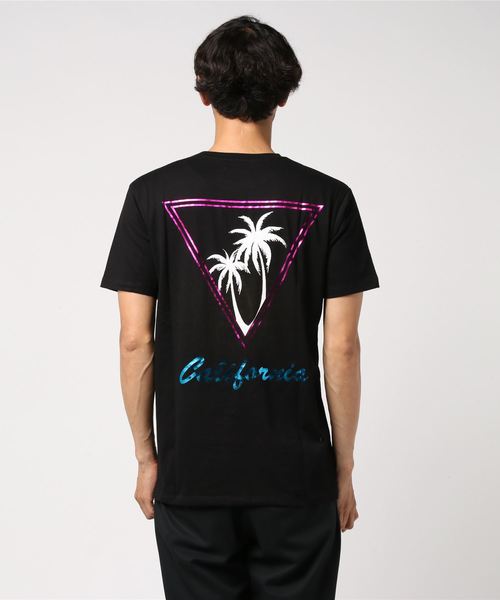 おしゃれスタ(オシャレスタ)の「メタリックプリントクルーネックTシャツ(KU)(Tシャツ/カットソー・メンズ・ホワイト/ブラック・M/L)」の4枚目の写真