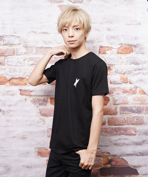 おしゃれスタ(オシャレスタ)の「メタリックプリントクルーネックTシャツ(KU)(Tシャツ/カットソー・メンズ・ホワイト/ブラック・M/L)」の10枚目の写真