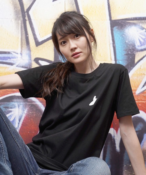 おしゃれスタ(オシャレスタ)の「メタリックプリントクルーネックTシャツ(KU)(Tシャツ/カットソー・メンズ・ホワイト/ブラック・M/L)」の7枚目の写真