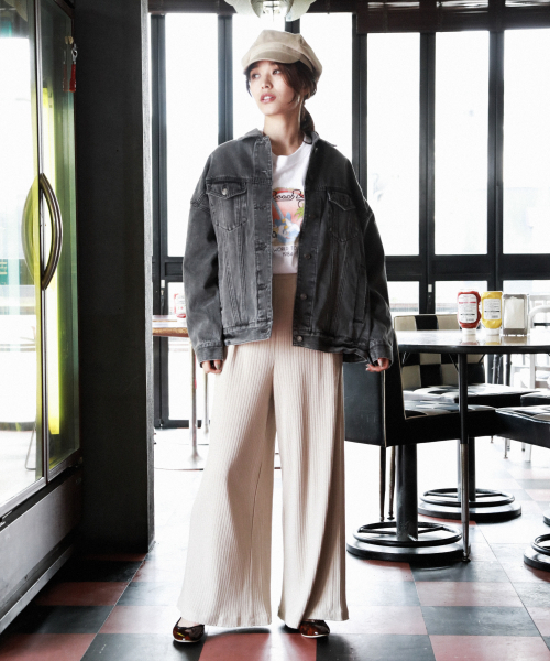 BAYFLOW（ベイフロー）の「カットソーリブパンツ（その他パンツ・レディース・アイボリー/ブラック/ブルー・SMALL/MEDIUM）」の4枚目の写真