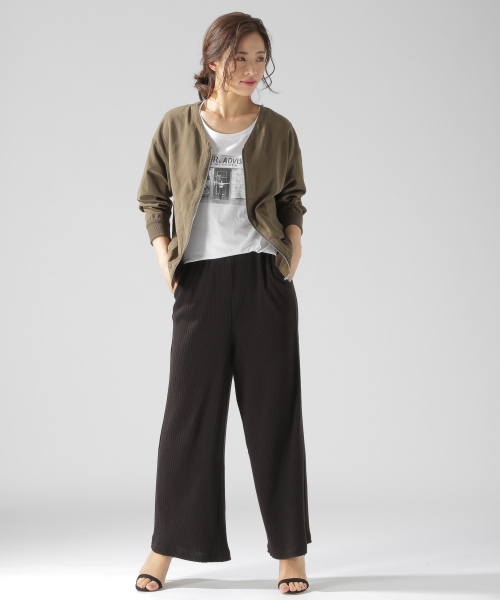 BAYFLOW（ベイフロー）の「カットソーリブパンツ（その他パンツ・レディース・アイボリー/ブラック/ブルー・SMALL/MEDIUM）」の20枚目の写真