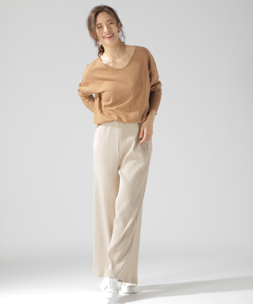 BAYFLOW（ベイフロー）の「カットソーリブパンツ（その他パンツ・レディース・アイボリー/ブラック/ブルー・SMALL/MEDIUM）」の18枚目の写真