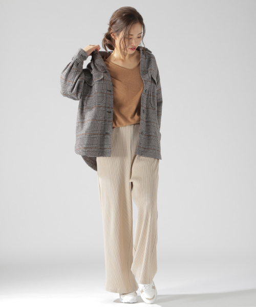 BAYFLOW（ベイフロー）の「カットソーリブパンツ（その他パンツ・レディース・アイボリー/ブラック/ブルー・SMALL/MEDIUM）」の7枚目の写真