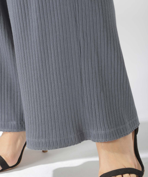 BAYFLOW（ベイフロー）の「カットソーリブパンツ（その他パンツ・レディース・アイボリー/ブラック/ブルー・SMALL/MEDIUM）」の6枚目の写真