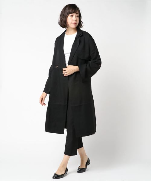 STYLEBLOCK（スタイルブロック）の「ファイユビッグシルエットトレンチコート（トレンチコート・レディース・ブラック/ベージュ/ブラウン/カーキ・M）」の2枚目の写真