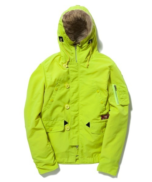 rehacer(レアセル)の「Fly N-3B Liner Jacket(ミリタリージャケット・メンズ・ブラック/ブルー/イエロー・LARGE/MEDIUM/SMALL)」の3枚目の写真
