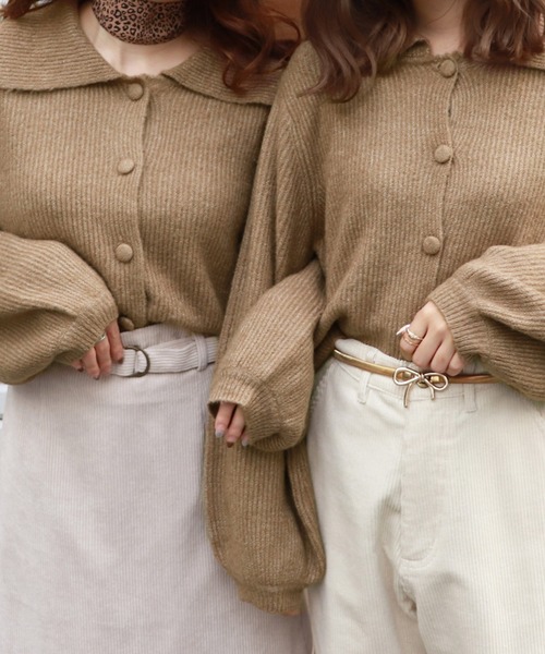 PairPair（ペアペア）の「襟付きニットプルオーバー（ニット/セーター・レディース・モカ/ライトベージュ・FREE）」の2枚目の写真