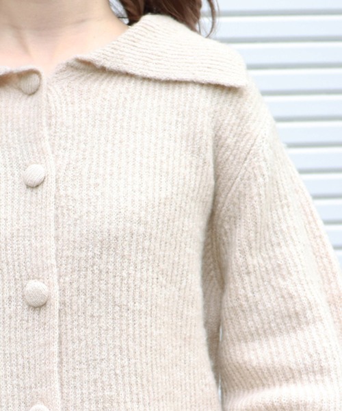 PairPair（ペアペア）の「襟付きニットプルオーバー（ニット/セーター・レディース・モカ/ライトベージュ・FREE）」の7枚目の写真