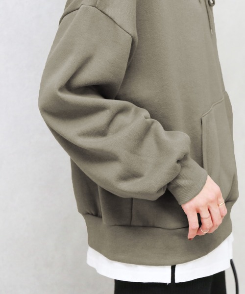 reca（レカ）の「裏起毛パーカー（パーカー・レディース・ホワイト系その他/ブラウン/ラベンダー/カーキ・FREE）」の5枚目の写真