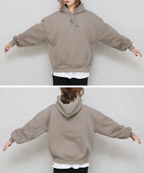 reca（レカ）の「裏起毛パーカー（パーカー・レディース・ホワイト系その他/ブラウン/ラベンダー/カーキ・FREE）」の11枚目の写真