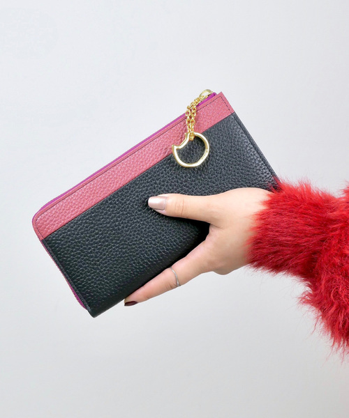 tsumori chisato CARRY（ツモリチサトキャリー）の「シュリンクコンビ　長財布（財布・レディース・ベージュ/イエロー/オレンジ/ピンク/ブラウン/レッド/グリーン/ゴールド/パープル・FREE）」の4枚目の写真