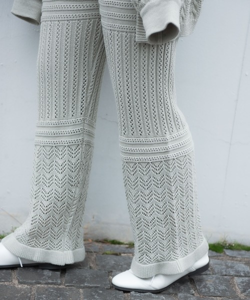 VANNIE U(ヴァニーユー)の「VANNIE U リラックスニットパンツ(その他パンツ・レディース・アイボリー/ライトグリーン/ライトパープル・FREE)」の15枚目の写真