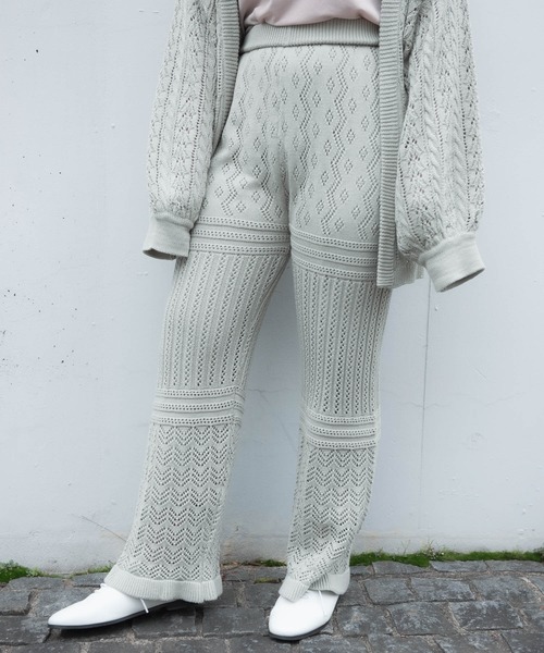 VANNIE U(ヴァニーユー)の「VANNIE U リラックスニットパンツ(その他パンツ・レディース・アイボリー/ライトグリーン/ライトパープル・FREE)」の16枚目の写真