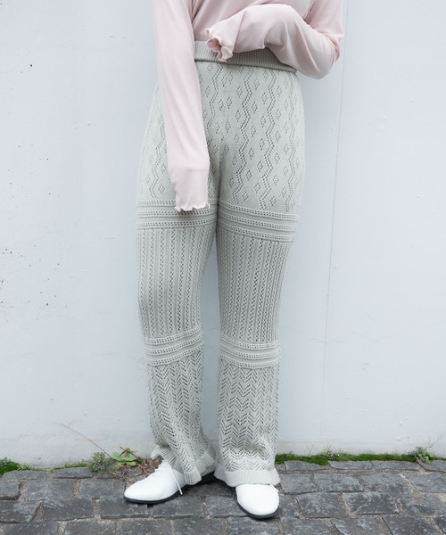 VANNIE U(ヴァニーユー)の「VANNIE U リラックスニットパンツ(その他パンツ・レディース・アイボリー/ライトグリーン/ライトパープル・FREE)」の18枚目の写真