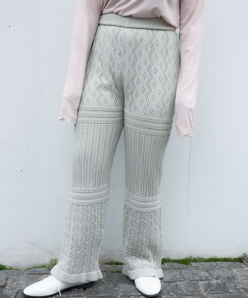 VANNIE U(ヴァニーユー)の「VANNIE U リラックスニットパンツ(その他パンツ・レディース・アイボリー/ライトグリーン/ライトパープル・FREE)」の19枚目の写真