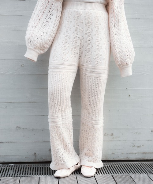 VANNIE U(ヴァニーユー)の「VANNIE U リラックスニットパンツ(その他パンツ・レディース・アイボリー/ライトグリーン/ライトパープル・FREE)」の7枚目の写真