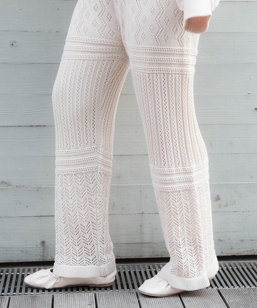 VANNIE U(ヴァニーユー)の「VANNIE U リラックスニットパンツ(その他パンツ・レディース・アイボリー/ライトグリーン/ライトパープル・FREE)」の8枚目の写真