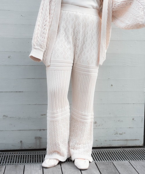 VANNIE U(ヴァニーユー)の「VANNIE U リラックスニットパンツ(その他パンツ・レディース・アイボリー/ライトグリーン/ライトパープル・FREE)」の10枚目の写真