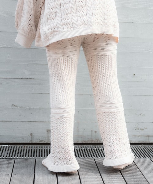 VANNIE U(ヴァニーユー)の「VANNIE U リラックスニットパンツ(その他パンツ・レディース・アイボリー/ライトグリーン/ライトパープル・FREE)」の9枚目の写真