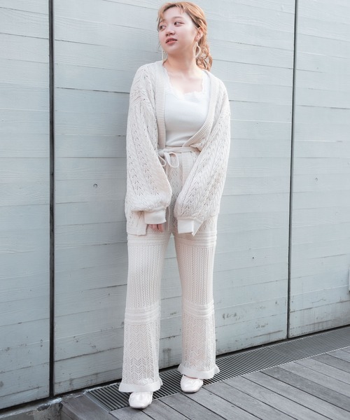 VANNIE U(ヴァニーユー)の「VANNIE U リラックスニットパンツ(その他パンツ・レディース・アイボリー/ライトグリーン/ライトパープル・FREE)」の14枚目の写真