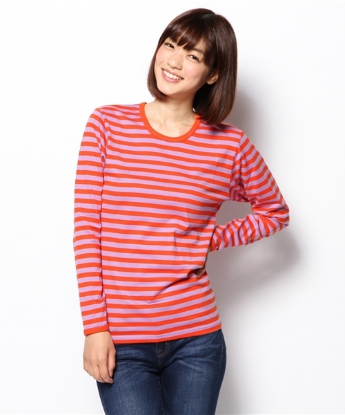 marimekko（マリメッコ）の「marimekko / ＜Women's＞pitkahihaロングスリーブ（Tシャツ/カットソー・レディース・グレー/オレンジ系その他/ブルー系その他/パープル・X-SMALL/MEDIUM/SMALL）」の4枚目の写真