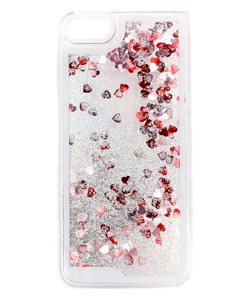 WEGO（ウィゴー）の「WEGO/iPhone5/5s キラキラモバイルケース(ハート)　（スマホケース/カバー・レディース・ホワイト/ブルー/イエロー/ピンク/ライトピンク/レッド・FREE）」の2枚目の写真