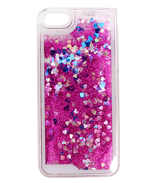 WEGO（ウィゴー）の「WEGO/iPhone5/5s キラキラモバイルケース(ハート)　（スマホケース/カバー・レディース・ホワイト/ブルー/イエロー/ピンク/ライトピンク/レッド・FREE）」の4枚目の写真