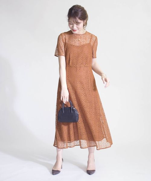 Little Little ワンピース ドレス Ships Black シップスリトルブラック のワンピース Little Black レースショートスリーブロングワンピース パーティー用 ワンピース Little Black シップスリトルブラック のファッション 21年最新海外