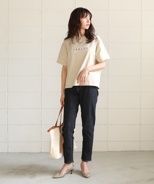 Bou Jeloud（ブージュルード）の「オールストレッチパンツ/定番スタンダードストレッチデニム/美シルエットスリムストレートボトム/テーパード/フルレングス（デニムパンツ・レディース・インディゴブルー・38/36）」の5枚目の写真