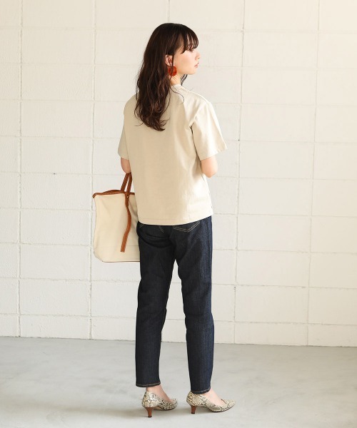 Bou Jeloud（ブージュルード）の「オールストレッチパンツ/定番スタンダードストレッチデニム/美シルエットスリムストレートボトム/テーパード/フルレングス（デニムパンツ・レディース・インディゴブルー・38/36）」の13枚目の写真