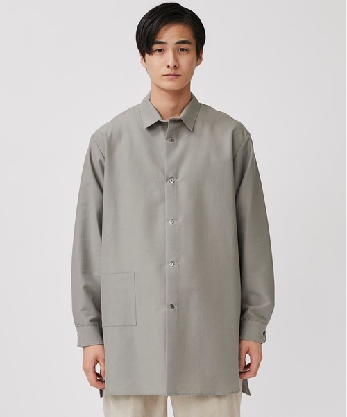 08sircus（ゼロエイトサーカス）の「【08sircus】モヘアウールコットンロングシャツアウター（シャツ/ブラウス・メンズ・ブラウン/グレー・4/5）」の11枚目の写真