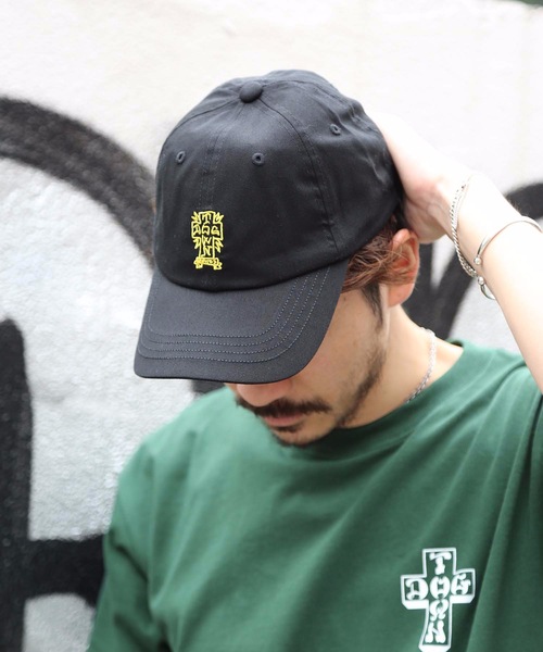 THRASHER（スラッシャー）の「GONZ TWILL 6PANEL CAP/DOGTOWN ドッグタウン 帽子 キャップ（キャップ・メンズ・ネイビー/ブラック×ホワイト/ブラック×ブルー/ブラック×イエロー・FREE）」の4枚目の写真