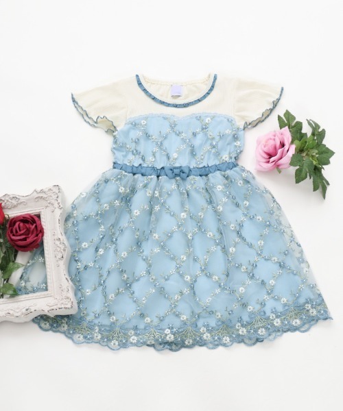 axes femme（アクシーズファム）の「刺繍チュールドッキングOP