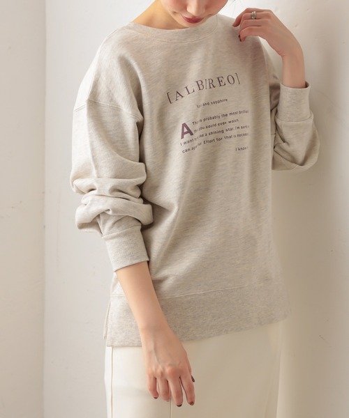 natural couture（ナチュラルクチュール）の「サイドスリットゆるっと裏毛プルオーバー（スウェット・レディース・グレー/カーキ/アイボリー/スミクロ・FREE）」の3枚目の写真