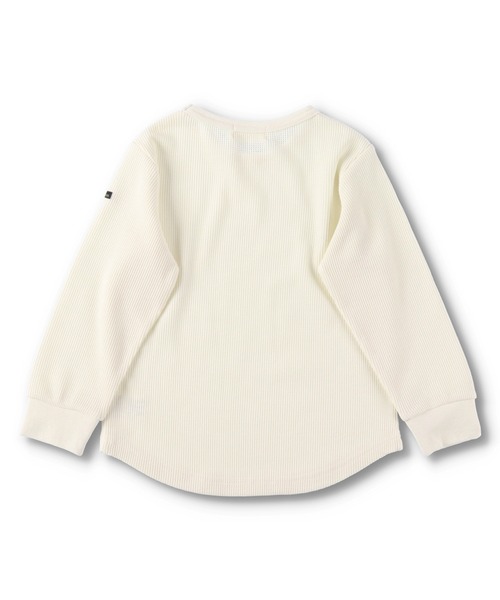 BRANSHES(ブランシェス)の「【抗菌】ワッフル長袖Tシャツ(Tシャツ/カットソー・キッズ・チャコールグレー/ベージュ/ライトグリーン/アイボリー・90cm/110cm/100cm/120cm/130cm/140cm/150cm)」の8枚目の写真