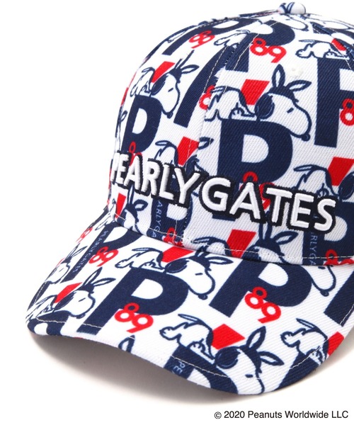 Unisex キャップ Pearly Pearly Gates パーリーゲイツ のファッション 総柄 Snoopy Gates キャップ キャップ 総柄 Snoopy Pearly
