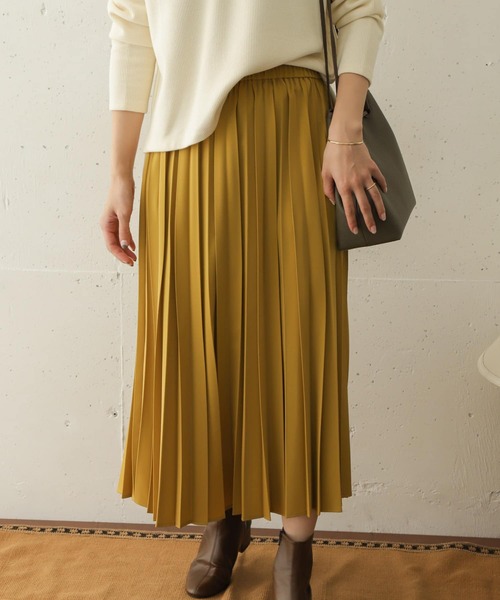 MACHATT ランダムプリーツスカート イエロー URBAN RESEARCH DOORS（アーバンリサーチドアーズ）の「ランダム