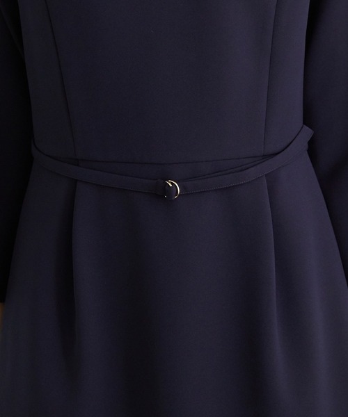 ROPE' PICNIC（ロペピクニック）の「【360°ウルトラストレッチ】【WEB限定34-42サイズ】ストレッチ9分袖ワンピース（ワンピース・レディース・ライトグレー/ネイビー/イエロー系その他3/ブラック・34/36/38/40/42）」の9枚目の写真