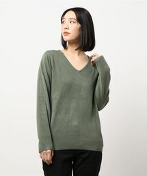 カシミヤタッチウォッシャブルニットトップス【L-LLサイズ】