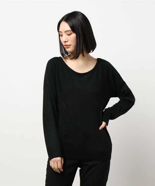 KOBE LETTUCE(コウベレタス)の「カシミヤタッチウォッシャブルニットトップス【L-LLサイズ】(ニット/セーター・レディース・ブラウン/パープル系その他/ブラック系その他/ベージュ系その他2/グリーン系その他/ベージュ系その他/グリーン系その他2/アイボリー/パープル系その他2/ブラウン系その他/パープル系その他3/グリーン系その他3/ブラウン系その他2/ブラック系その他2/ブラック/ホワイト系その他/ホワイト系その他2/グレイッシュベージュ・L/LL/TL/BLL/TLL/BL)」の6枚目の写真