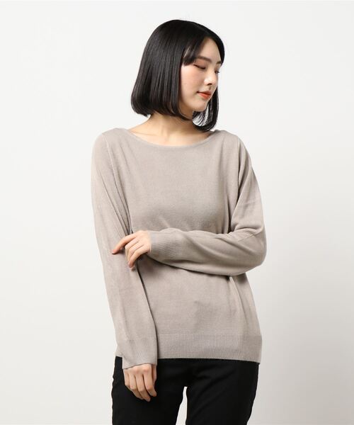 KOBE LETTUCE(コウベレタス)の「カシミヤタッチウォッシャブルニットトップス【L-LLサイズ】(ニット/セーター・レディース・ブラウン/パープル系その他/ブラック系その他/ベージュ系その他2/グリーン系その他/ベージュ系その他/グリーン系その他2/アイボリー/パープル系その他2/ブラウン系その他/パープル系その他3/グリーン系その他3/ブラウン系その他2/ブラック系その他2/ブラック/ホワイト系その他/ホワイト系その他2/グレイッシュベージュ・L/LL/TL/BLL/TLL/BL)」の12枚目の写真