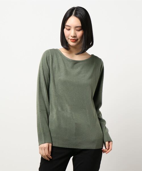 KOBE LETTUCE(コウベレタス)の「カシミヤタッチウォッシャブルニットトップス【L-LLサイズ】(ニット/セーター・レディース・ブラウン/パープル系その他/ブラック系その他/ベージュ系その他2/グリーン系その他/ベージュ系その他/グリーン系その他2/アイボリー/パープル系その他2/ブラウン系その他/パープル系その他3/グリーン系その他3/ブラウン系その他2/ブラック系その他2/ブラック/ホワイト系その他/ホワイト系その他2/グレイッシュベージュ・L/LL/TL/BLL/TLL/BL)」の15枚目の写真