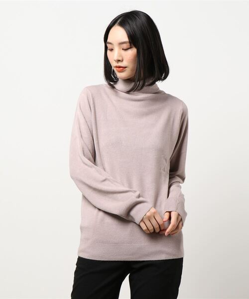 KOBE LETTUCE(コウベレタス)の「カシミヤタッチウォッシャブルニットトップス【L-LLサイズ】(ニット/セーター・レディース・ブラウン/パープル系その他/ブラック系その他/ベージュ系その他2/グリーン系その他/ベージュ系その他/グリーン系その他2/アイボリー/パープル系その他2/ブラウン系その他/パープル系その他3/グリーン系その他3/ブラウン系その他2/ブラック系その他2/ブラック/ホワイト系その他/ホワイト系その他2/グレイッシュベージュ・L/LL/TL/BLL/TLL/BL)」の17枚目の写真