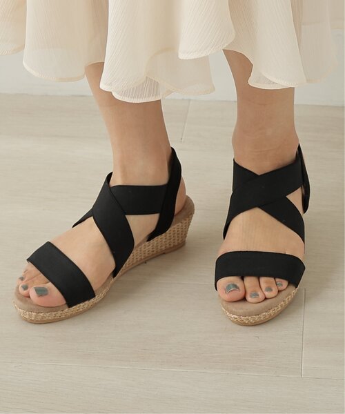 frames RAY CASSIN（フレームスレイカズン）の「ゴムクロスサンダル（サンダル・レディース・ブラック/カーキ/オレンジ/グレイッシュベージュ・LARGE/MEDIUM/SMALL）」の2枚目の写真