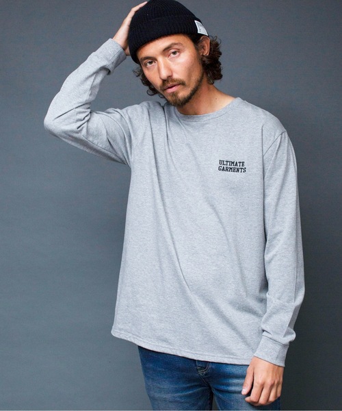 Magine(マージン)の「"ULTIMATE GARMENTS"C/N L/S:胸刺繍入り クルーネック ロングスリーブ TEEシャツ(Tシャツ/カットソー・メンズ・ホワイト/ブラック/グレー/オリーブ・44/46/48)」の4枚目の写真