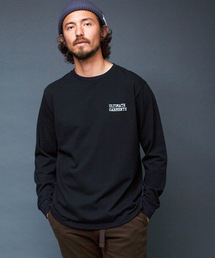 "ULTIMATE GARMENTS"C/N L/S:胸刺繍入り クルーネック ロングスリーブ TEEシャツ