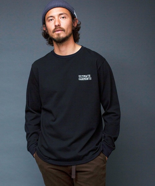 Magine(マージン)の「"ULTIMATE GARMENTS"C/N L/S:胸刺繍入り クルーネック ロングスリーブ TEEシャツ(Tシャツ/カットソー・メンズ・ホワイト/ブラック/グレー/オリーブ・44/46/48)」の3枚目の写真