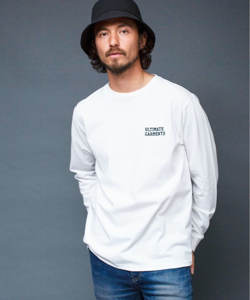 Magine(マージン)の「"ULTIMATE GARMENTS"C/N L/S:胸刺繍入り クルーネック ロングスリーブ TEEシャツ(Tシャツ/カットソー・メンズ・ホワイト/ブラック/グレー/オリーブ・44/46/48)」の8枚目の写真