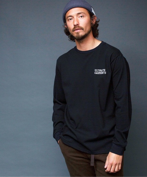 Magine(マージン)の「"ULTIMATE GARMENTS"C/N L/S:胸刺繍入り クルーネック ロングスリーブ TEEシャツ(Tシャツ/カットソー・メンズ・ホワイト/ブラック/グレー/オリーブ・44/46/48)」の12枚目の写真